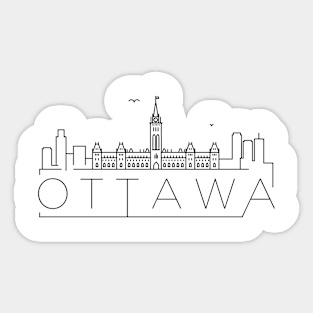 Ottawa Minimal Skyline Sticker